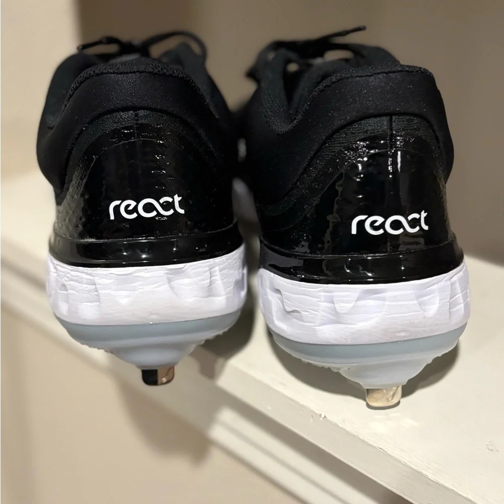 Nike Men’s Alpha Huarache Elite 4 Black White Size 13 Baseball Cleats DJ6521-001 - Picture 6 of 9